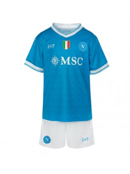 Billige SSC Napoli Hjemmedraktsett Barn 2025-26 Kortermet (+ Korte bukser)
